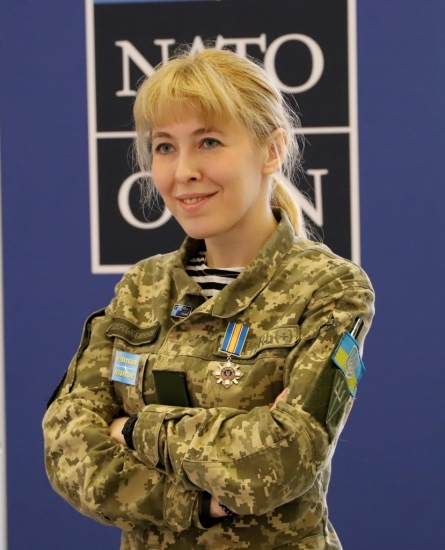 Олена Білозерська у штаб-квартирі НАТО